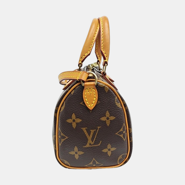 SPEEDY Nano Monogram Coated Canvas Brown