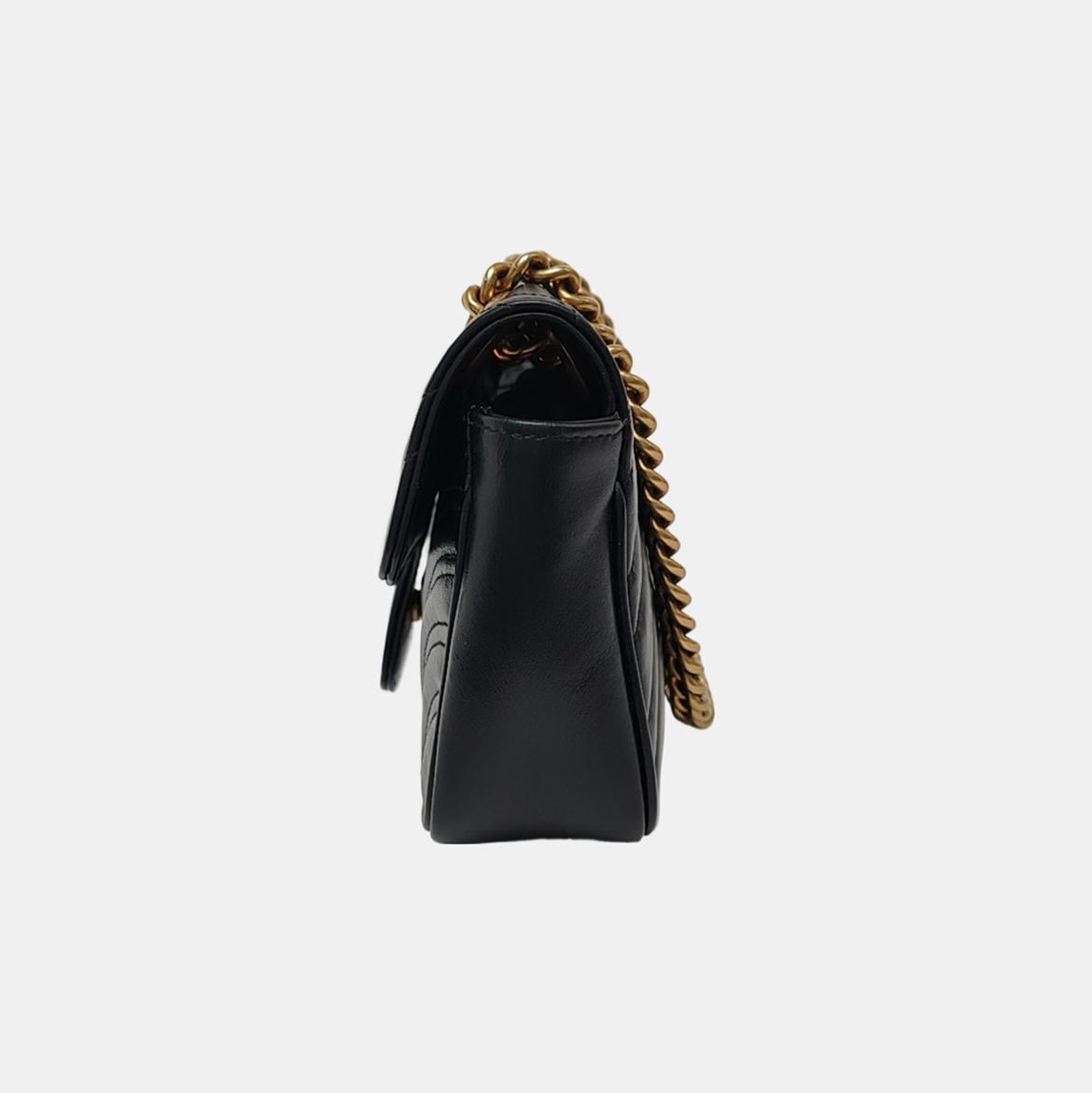 GG Marmont Small Quilted Calfskin Black