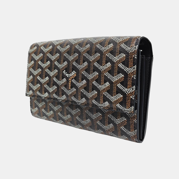 Coated Canvas Crossbody Bag Black