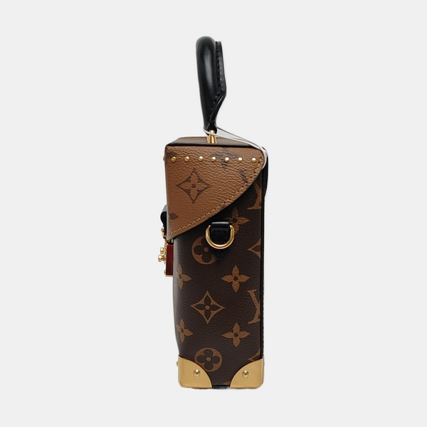 CAMERA BOX Monogram Coated Canvas Brown