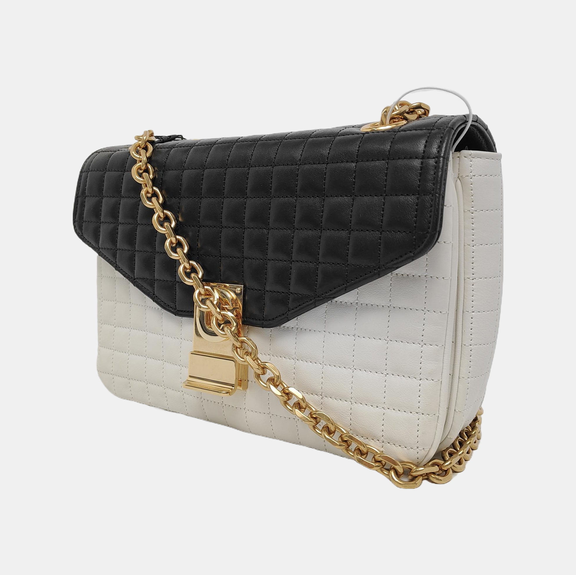 Authenticated pre-owned  C Medium Quilted Calfskin White - Shoulder Bag at Looply