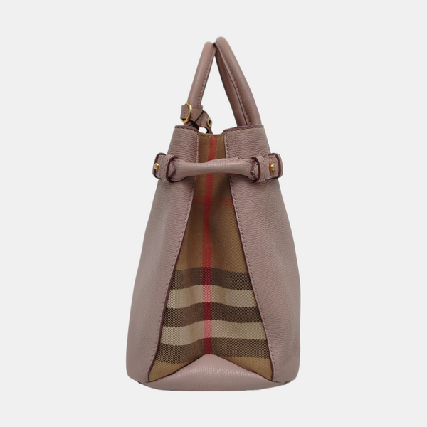 The Banner Medium Calfskin Pink