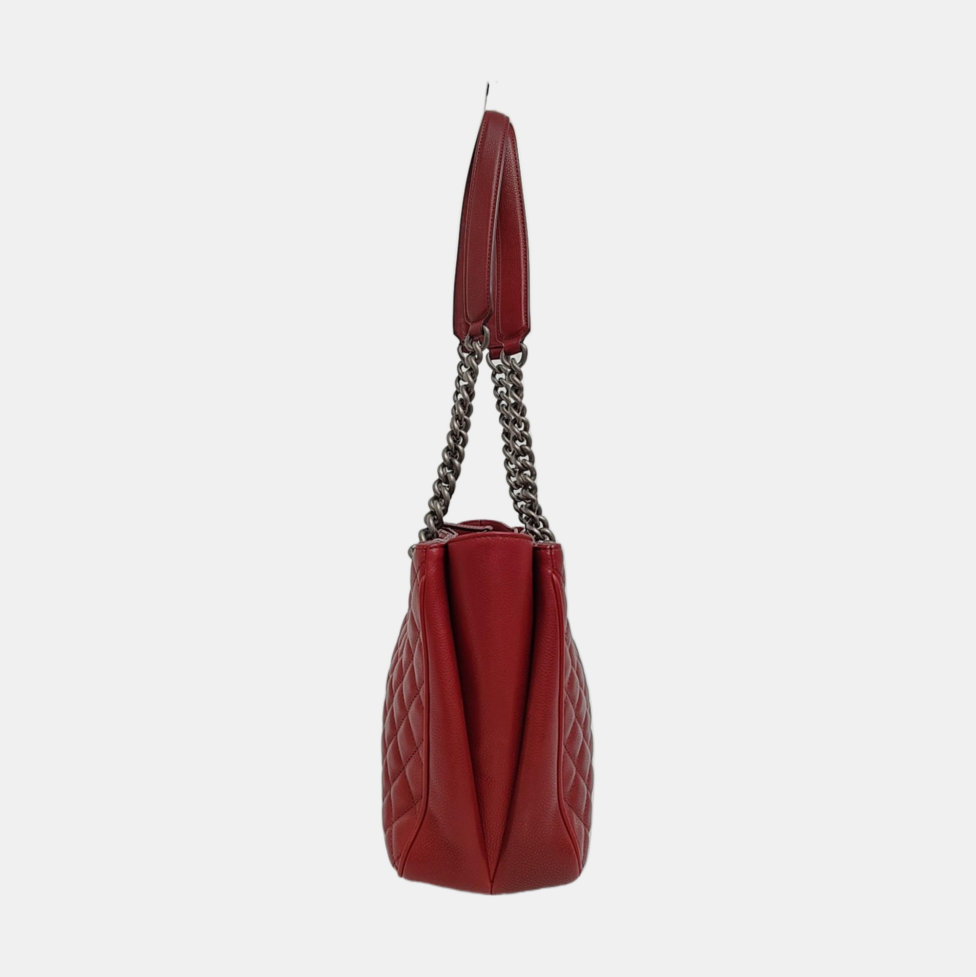 SHIVA Quilted Grained Calfskin Red
