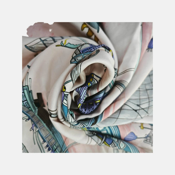 Mulberry Silk Silk Scarf Multicolor