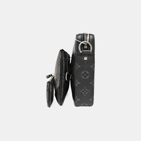 TRIO Monogram Coated Canvas Gray