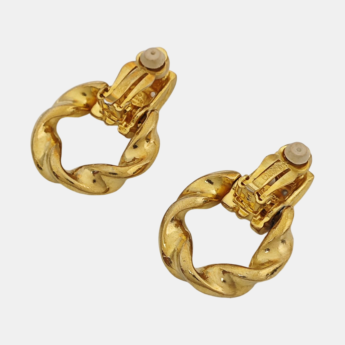 Metal Gold Clip On Earrings