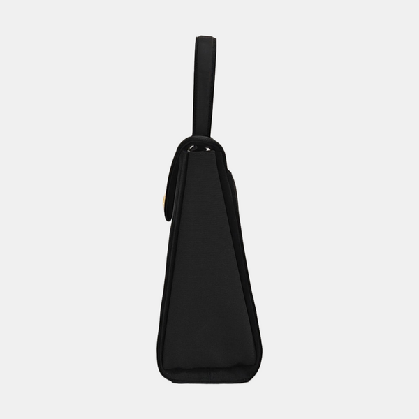 Fabric Top Handle Bag Black