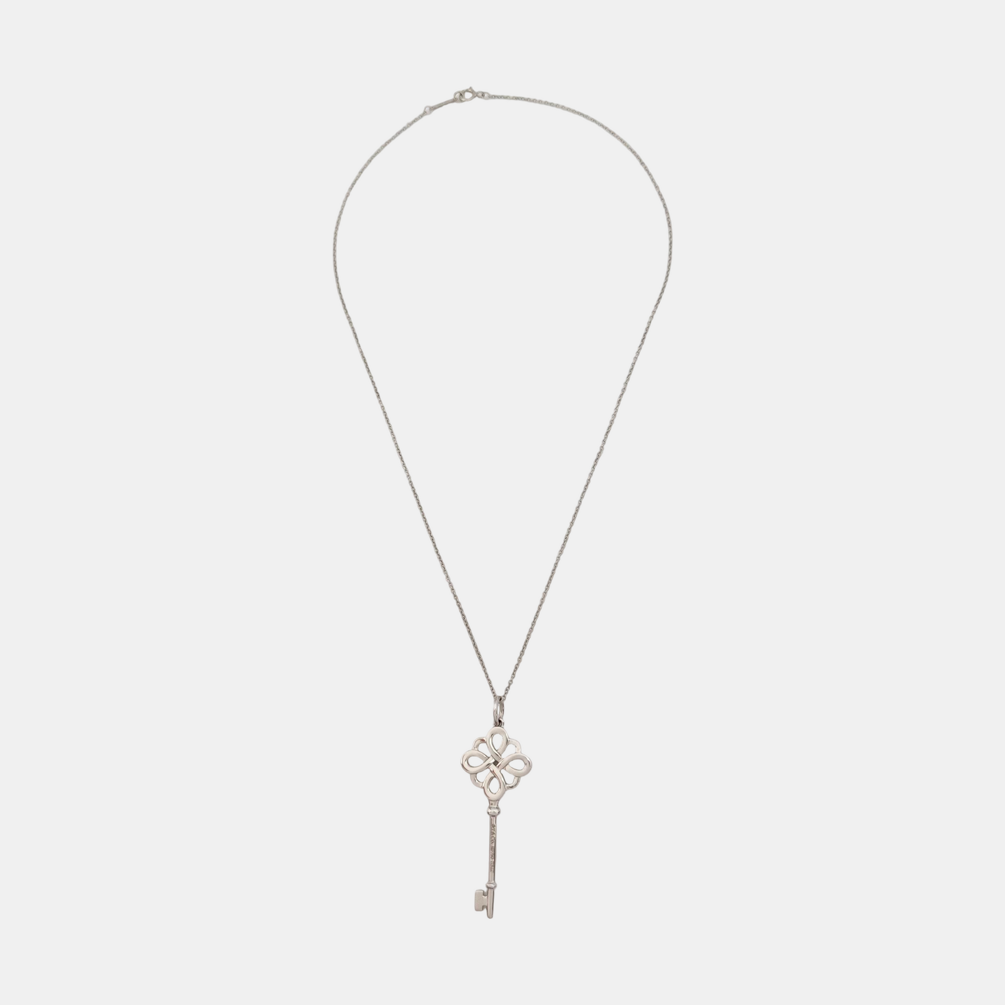 Tiffany Keys 18k White Gold Silver Necklace