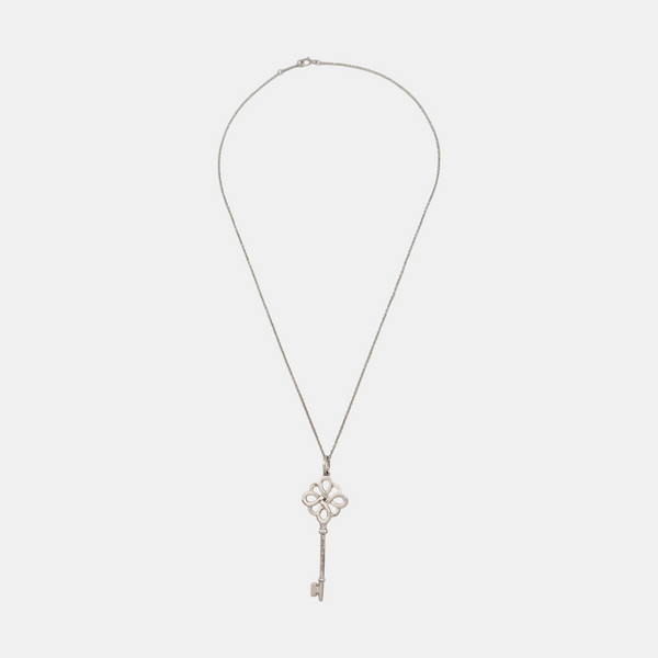 Tiffany Keys 18k White Gold Silver Necklace