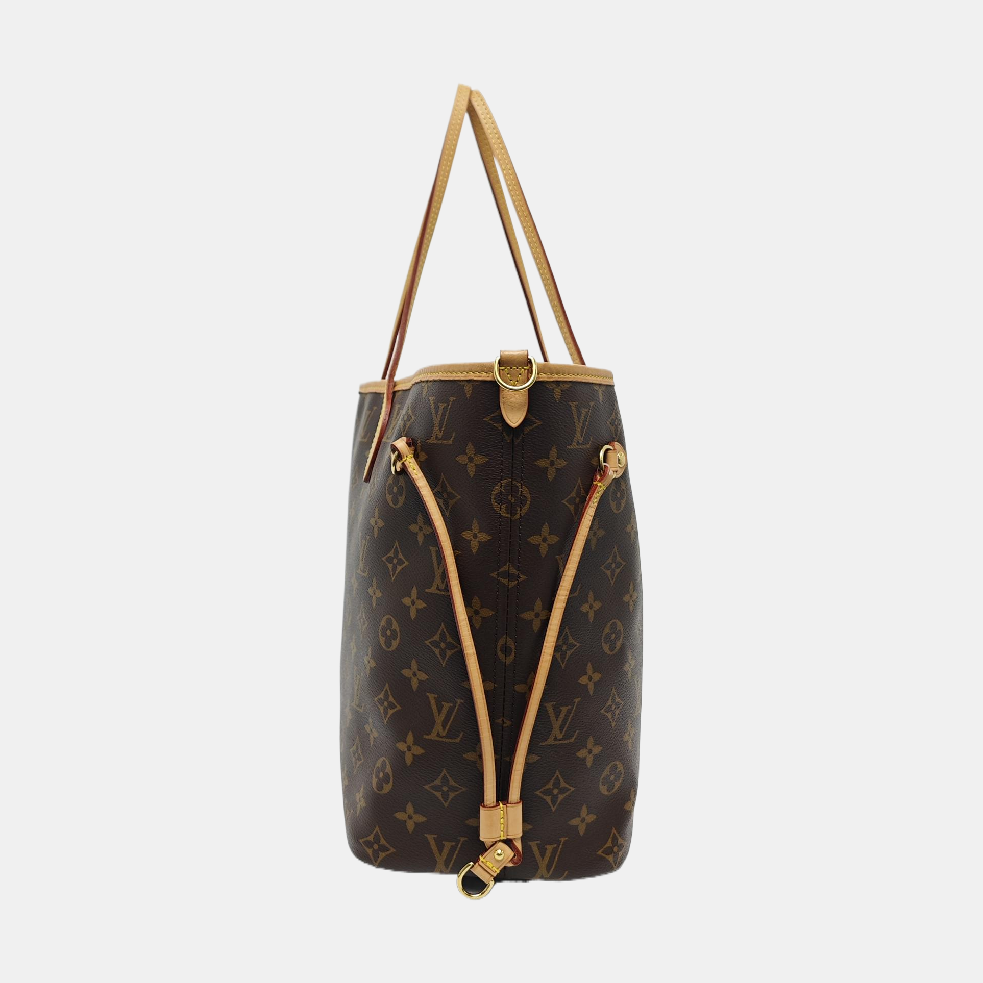 NEVERFULL MM Monogram Coated Canvas Brown