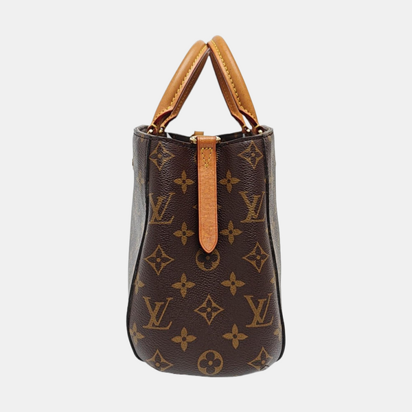 MONTAIGNE Monogram Coated Canvas Brown