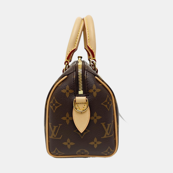 SPEEDY 20 Monogram Coated Canvas Brown