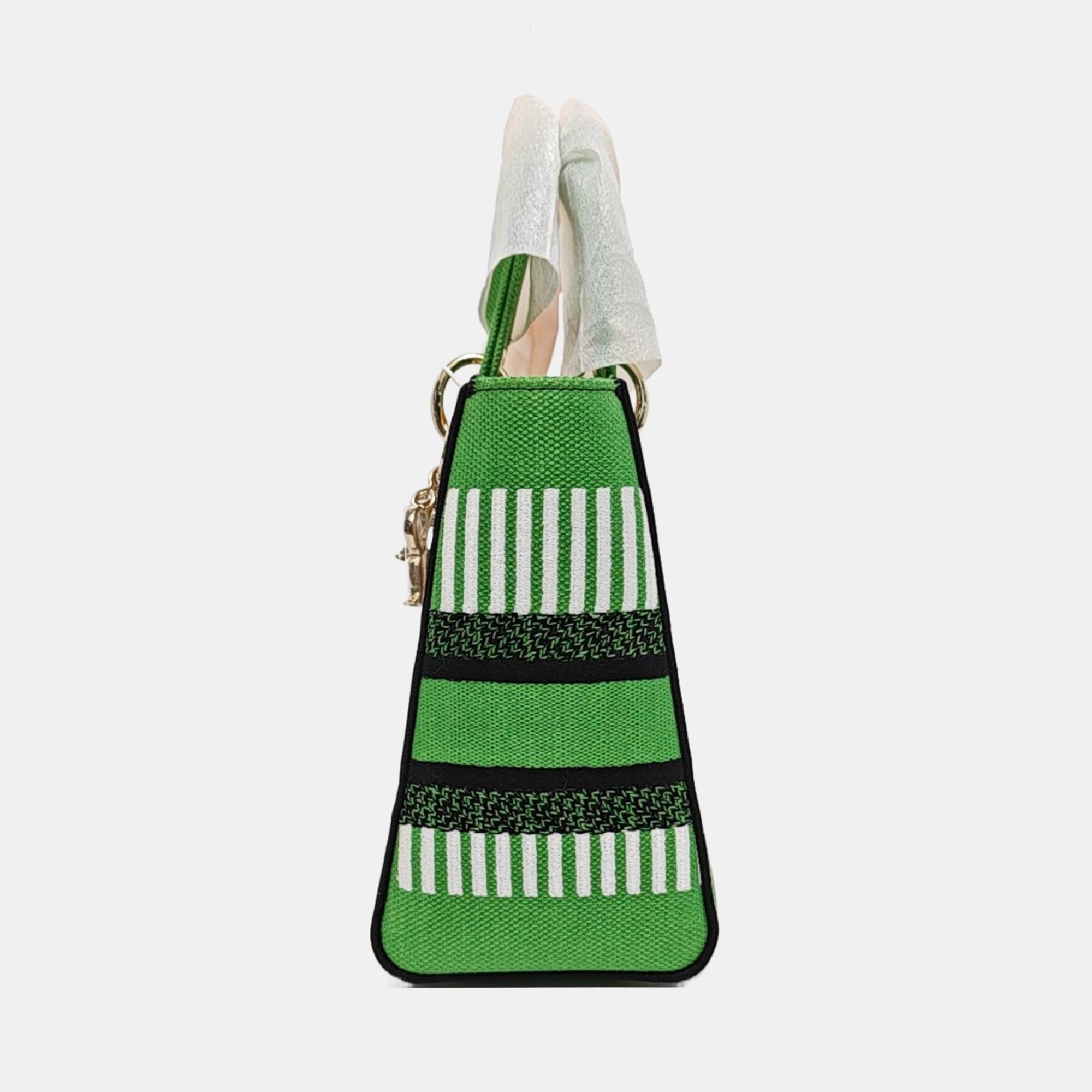 Authenticated pre-owned  Lady D-Lite Medium Fabric Multicolor - Tote Bag at Looply