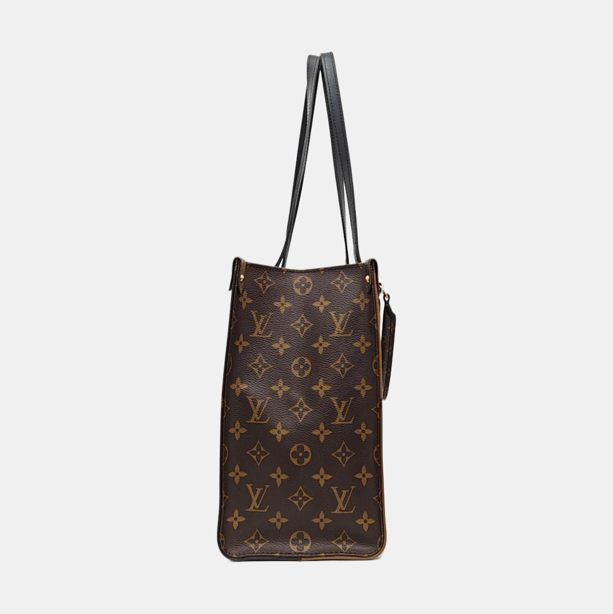 ONTHEGO MM Monogram Coated Canvas Brown