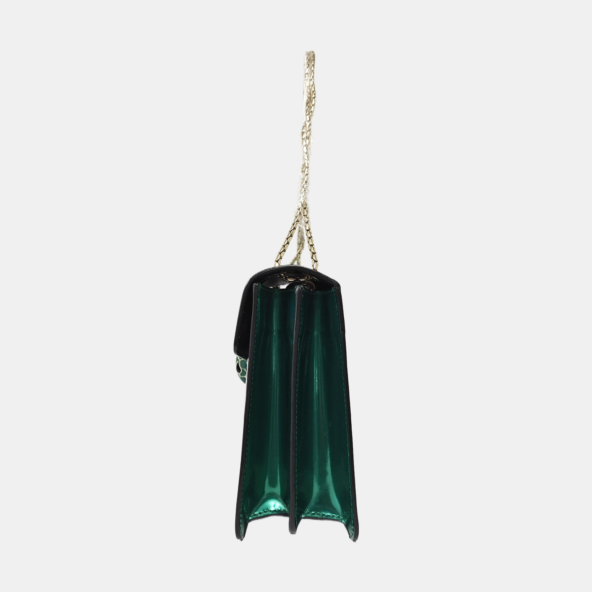 SERPENTI FOREVER Medium Patent Leather Green