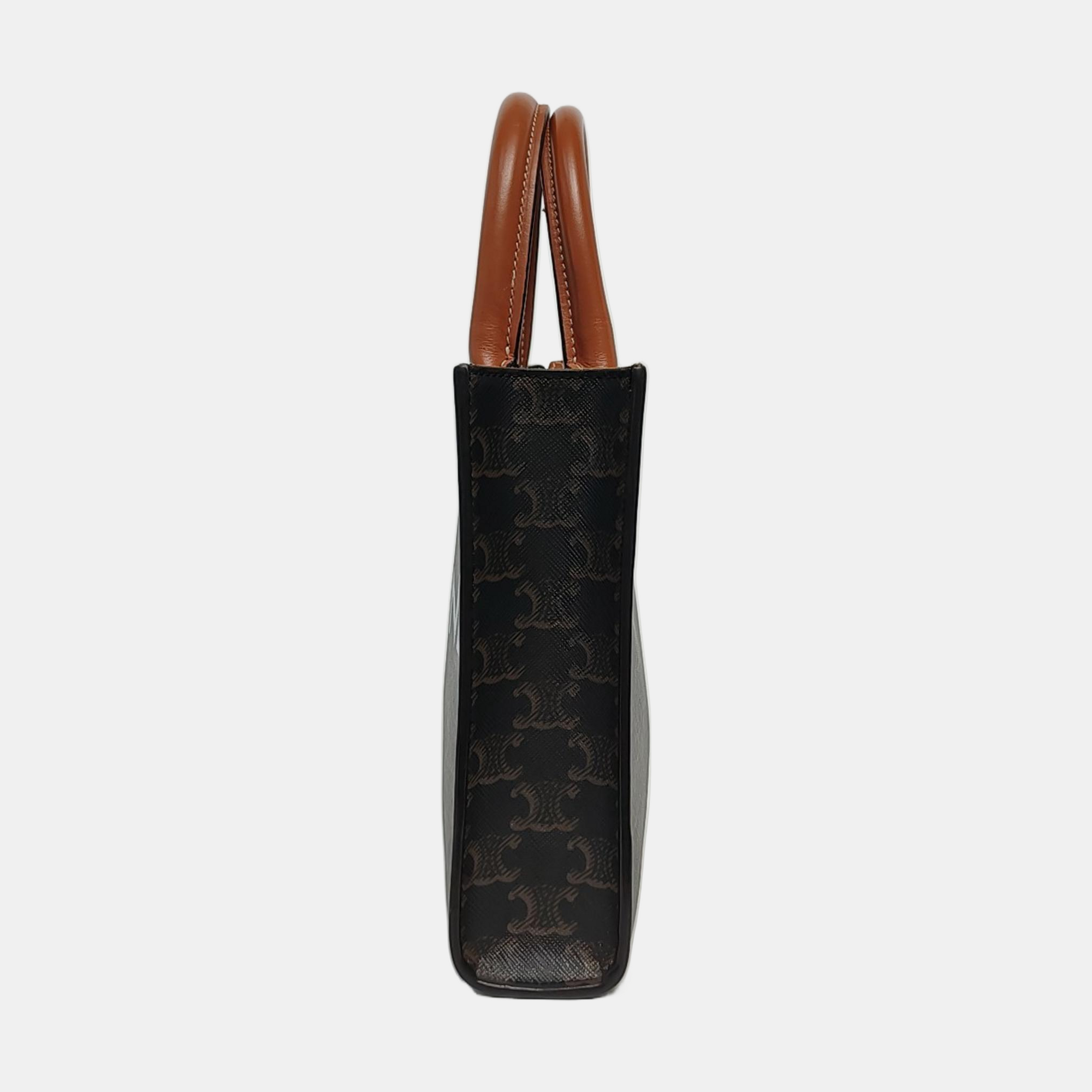 CABAS CELINE Mini Coated Canvas Brown