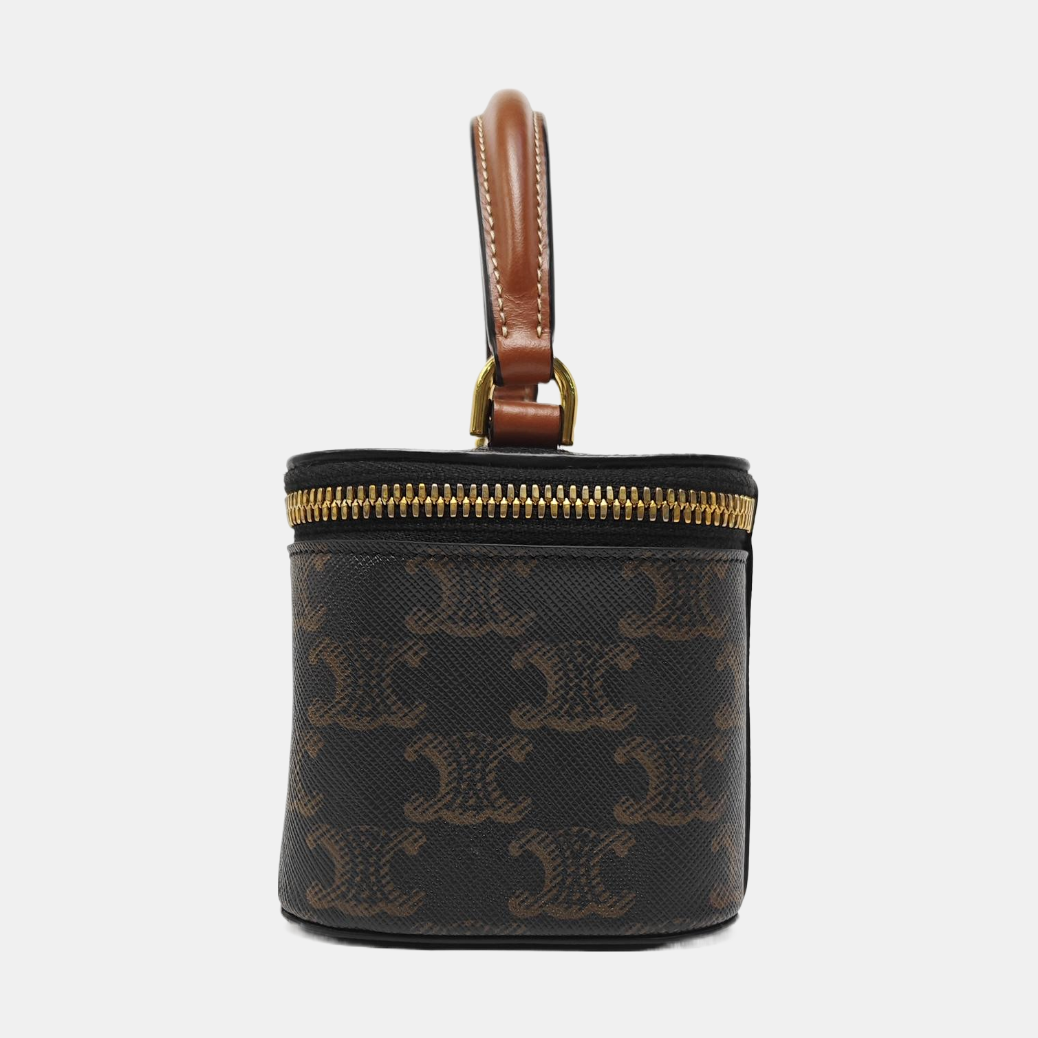 Coated Canvas Shoulder Bag Black