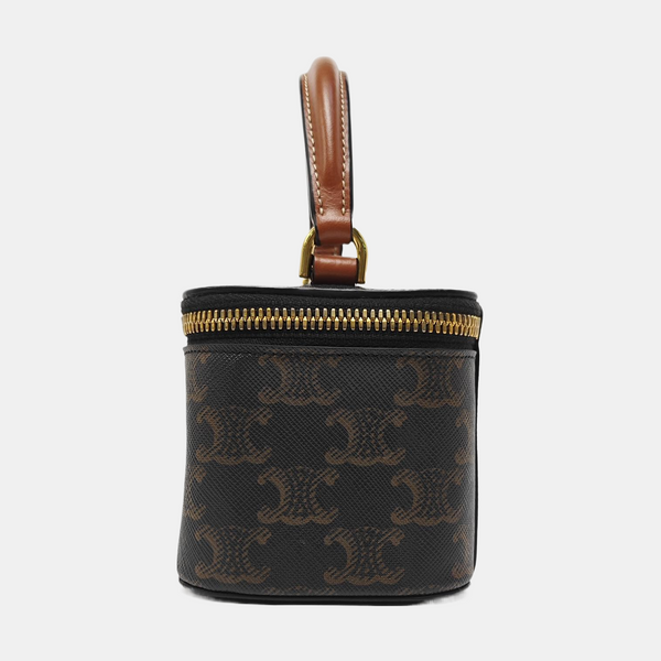 Coated Canvas Shoulder Bag Black