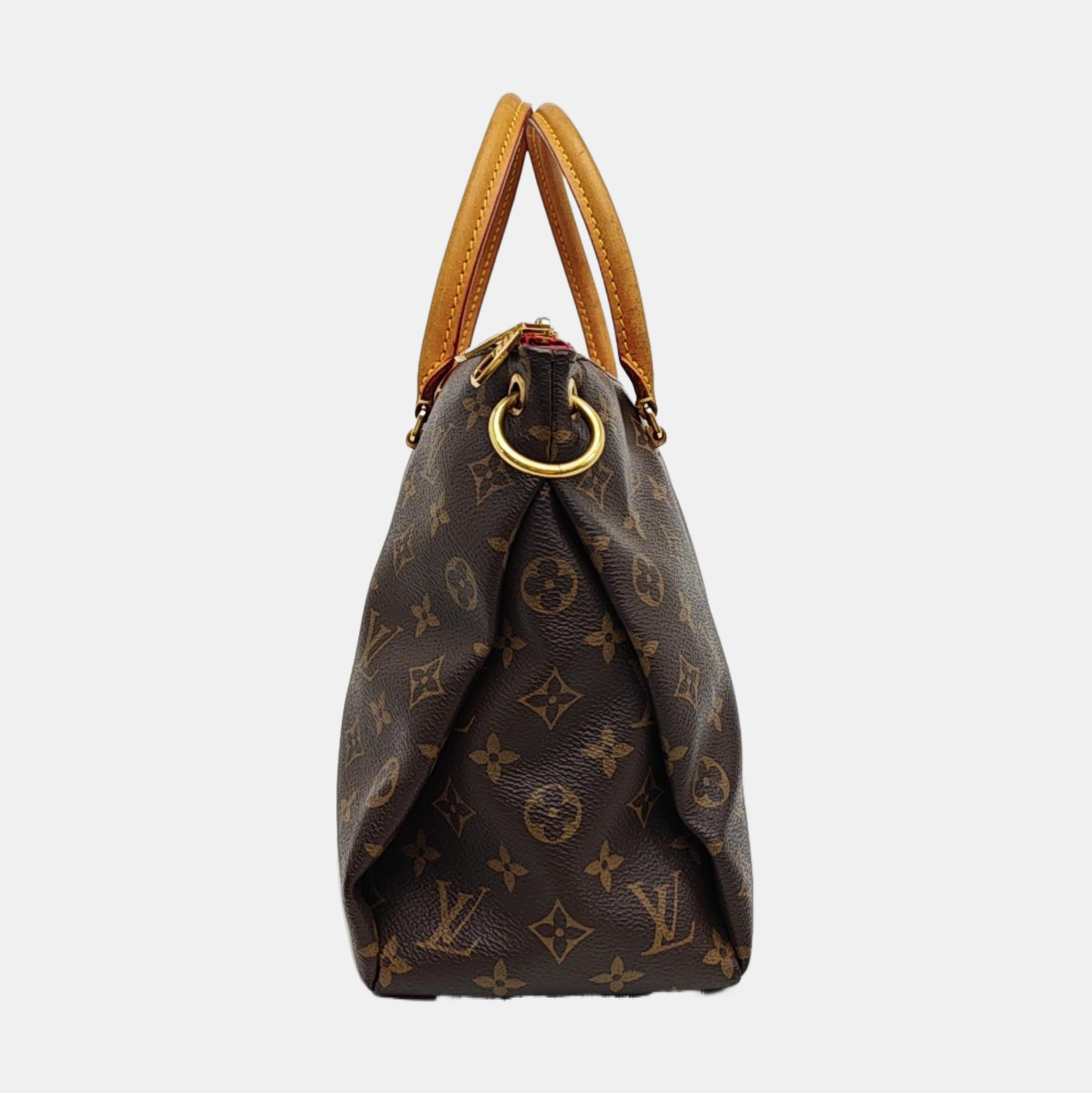 PALLAS MM Monogram Coated Canvas Brown