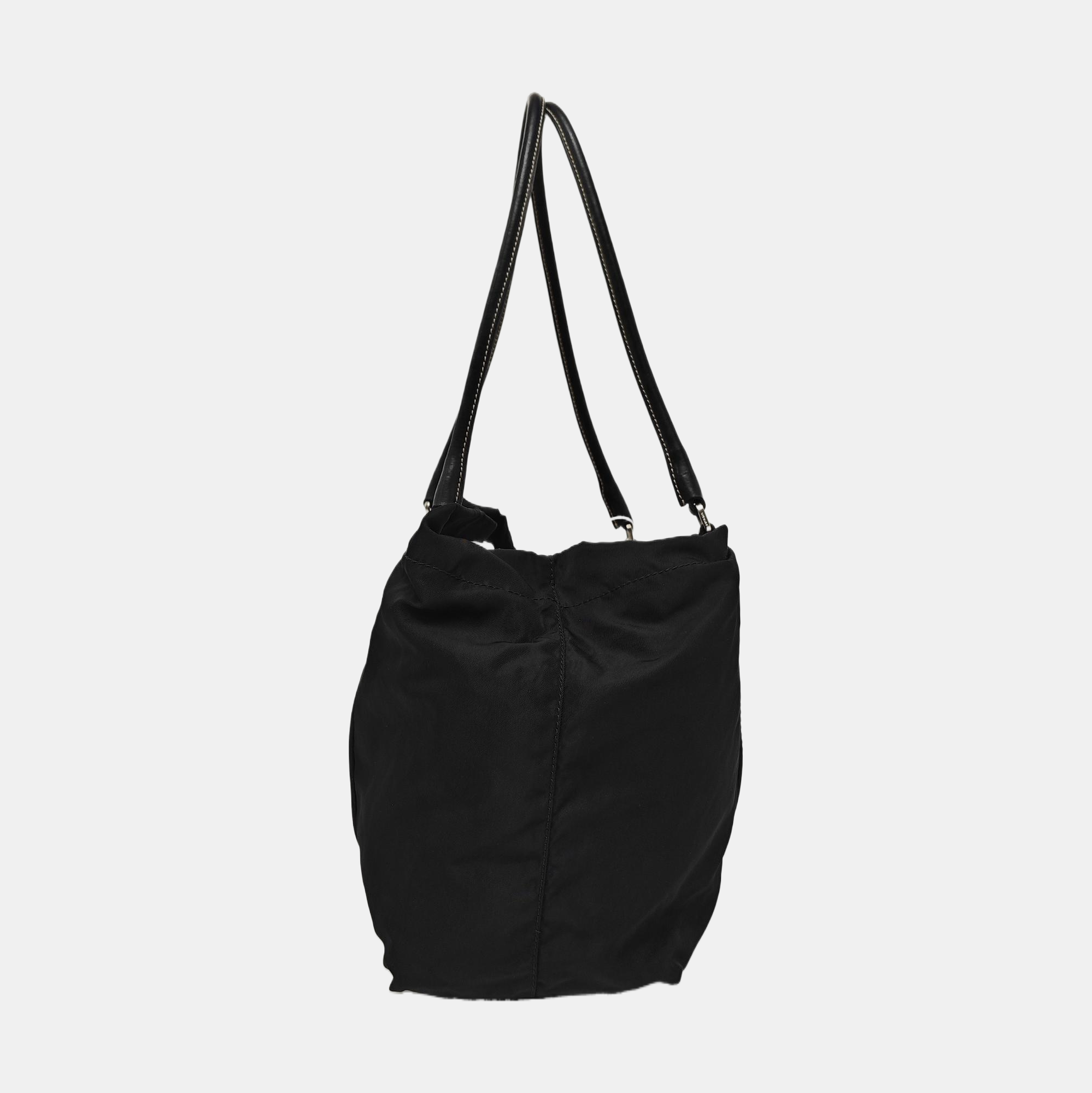 Nylon Shoulder Bag Black