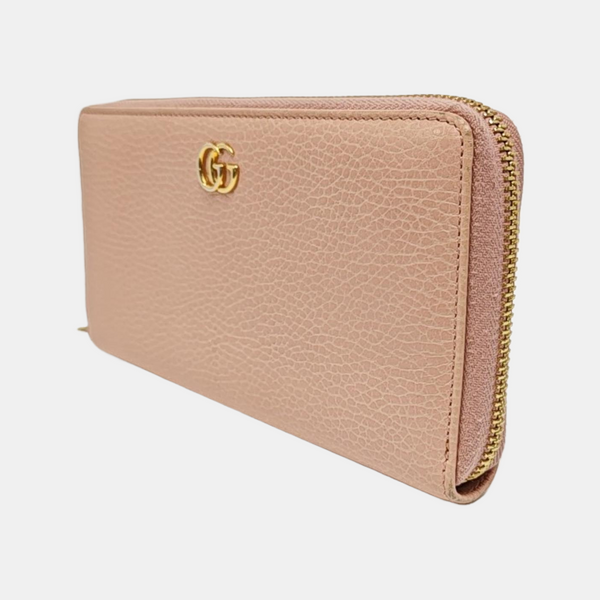 GG Marmont Super Mini Calfskin Pink Wallet