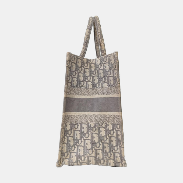 Book Tote Medium Oblique Canvas Gray