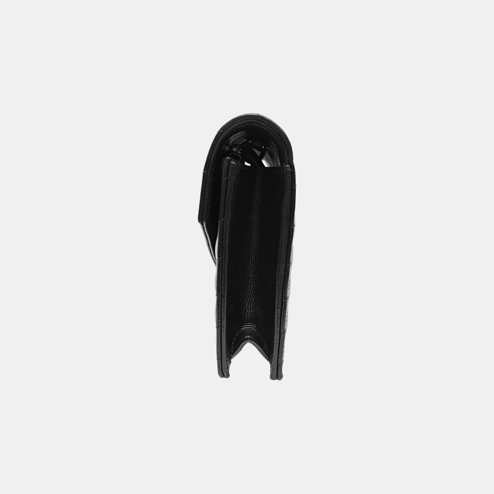 MONOGRAM Chevron Calfskin Black