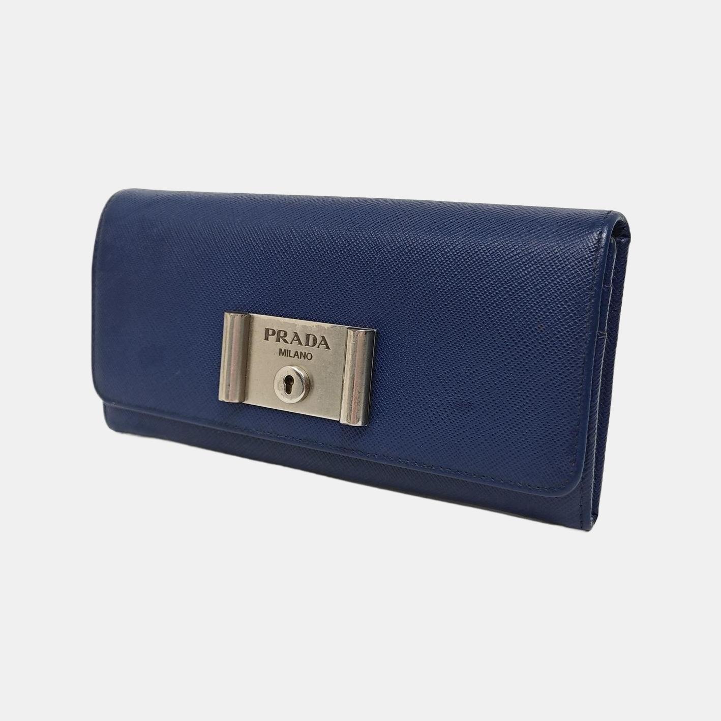 Saffiano Calfskin Wallet Blue