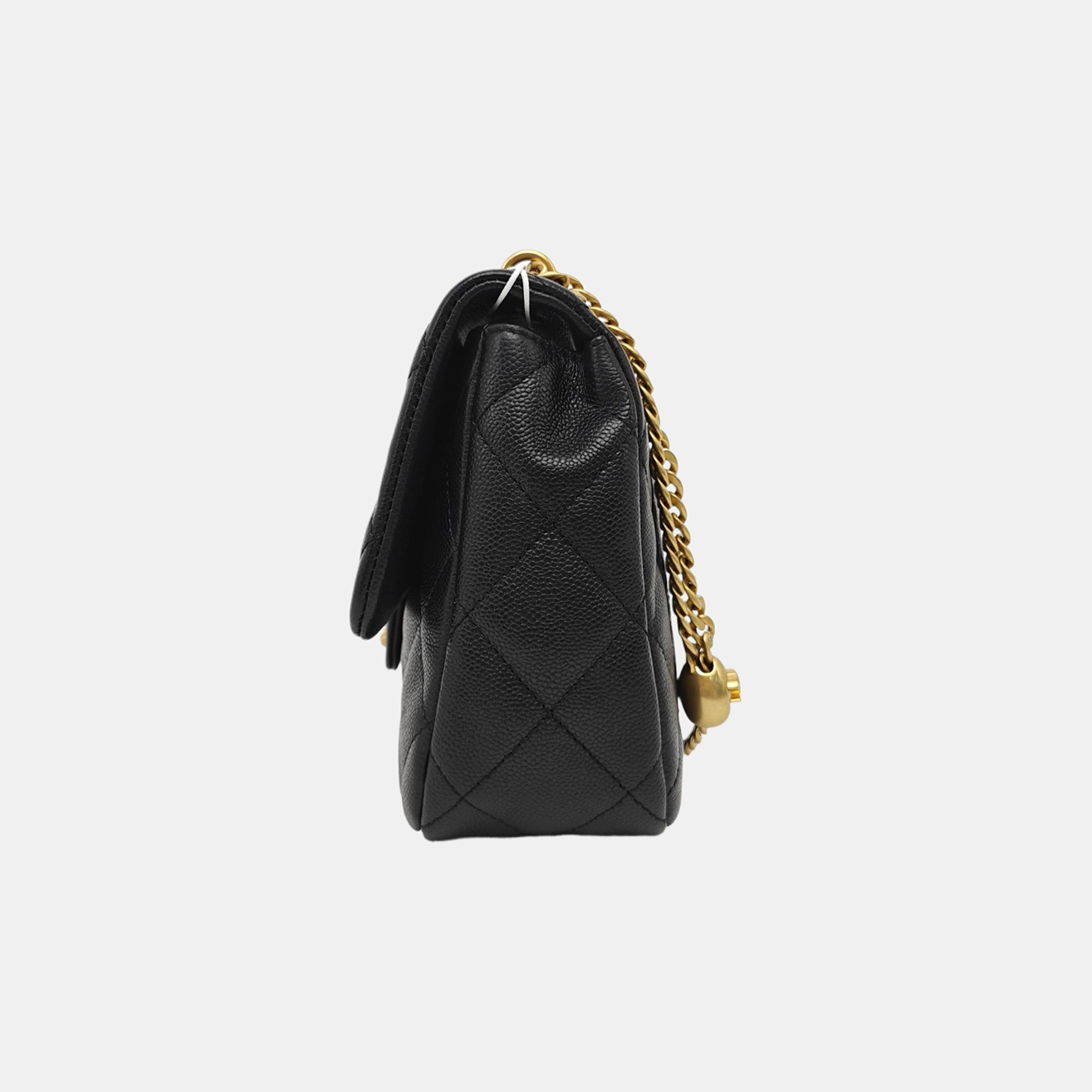 23P Large Quilted Grained Calfskin Black