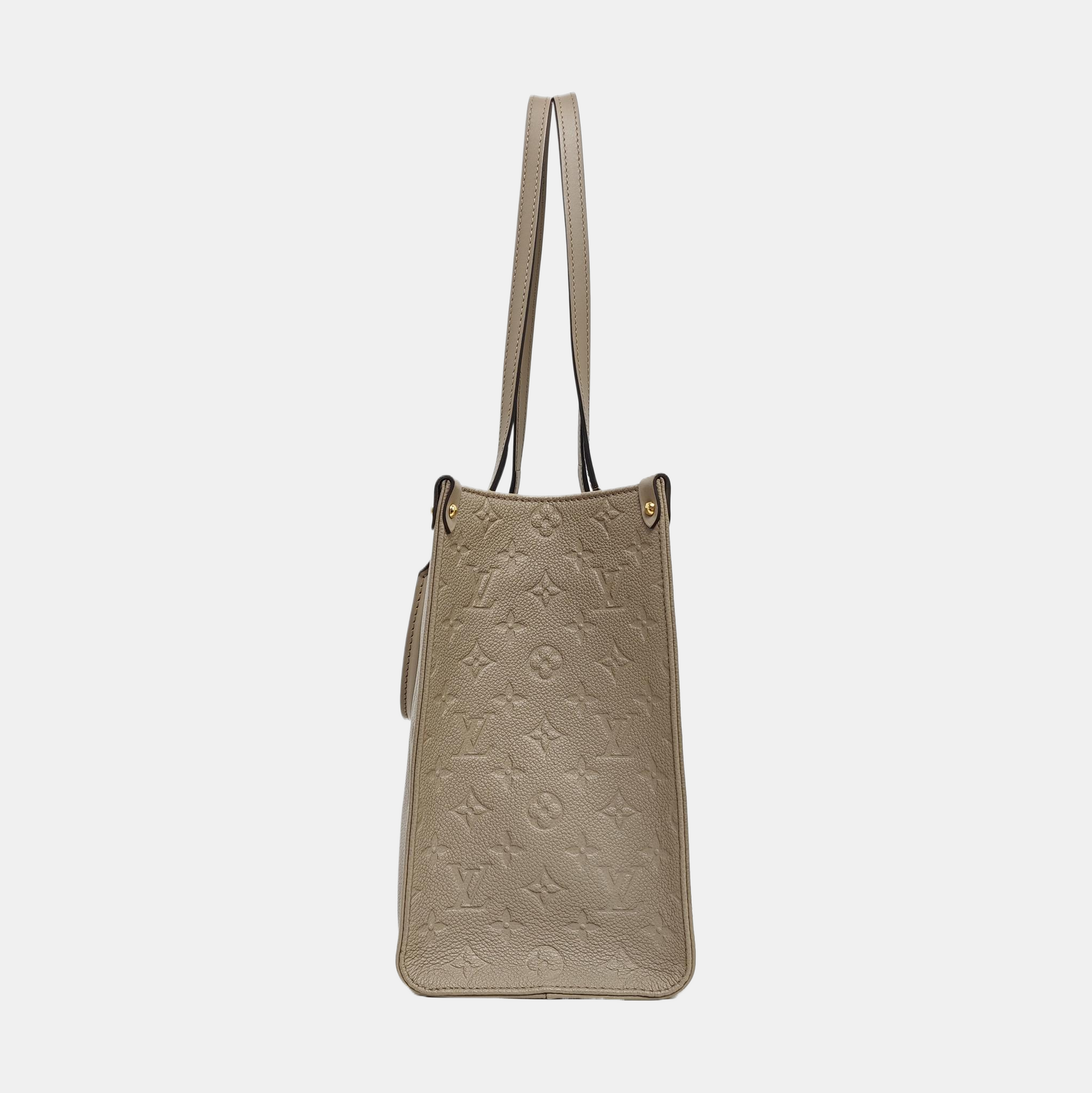 Authenticated pre-owned  ONTHEGO MM Monogram Calfskin Grey - Tote Bag at Looply
