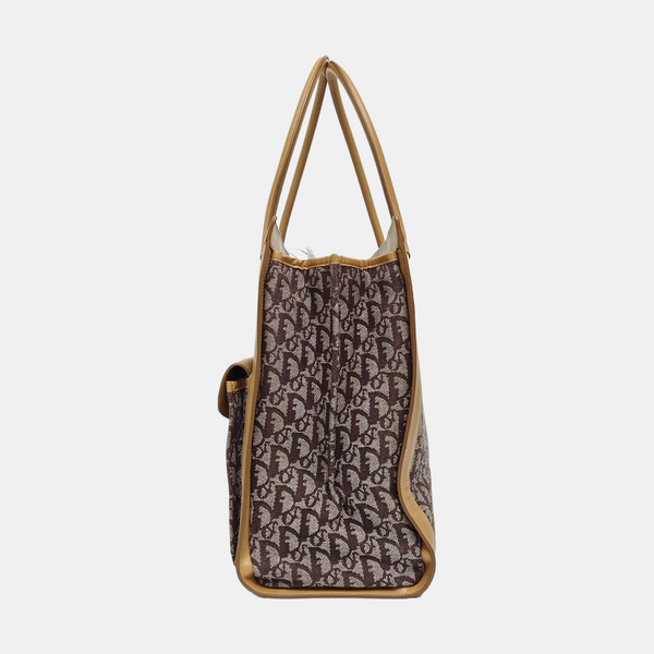 Oblique Canvas Tote Bag Multicolor