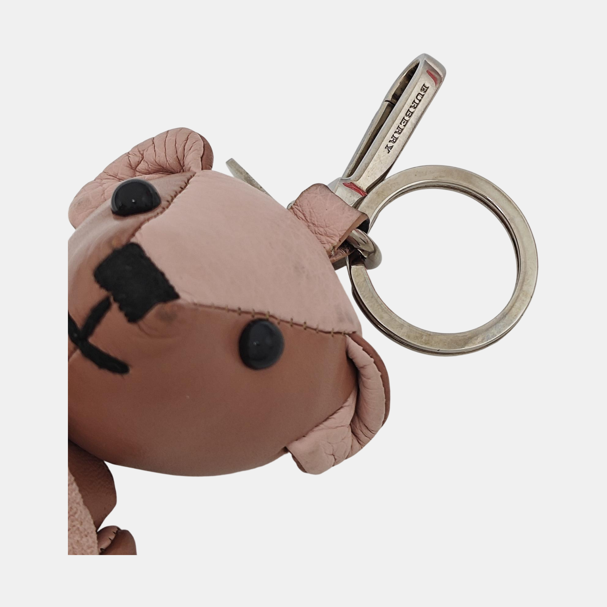 Leather Bag Charm Red