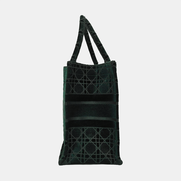 Book Tote Medium Velvet Green