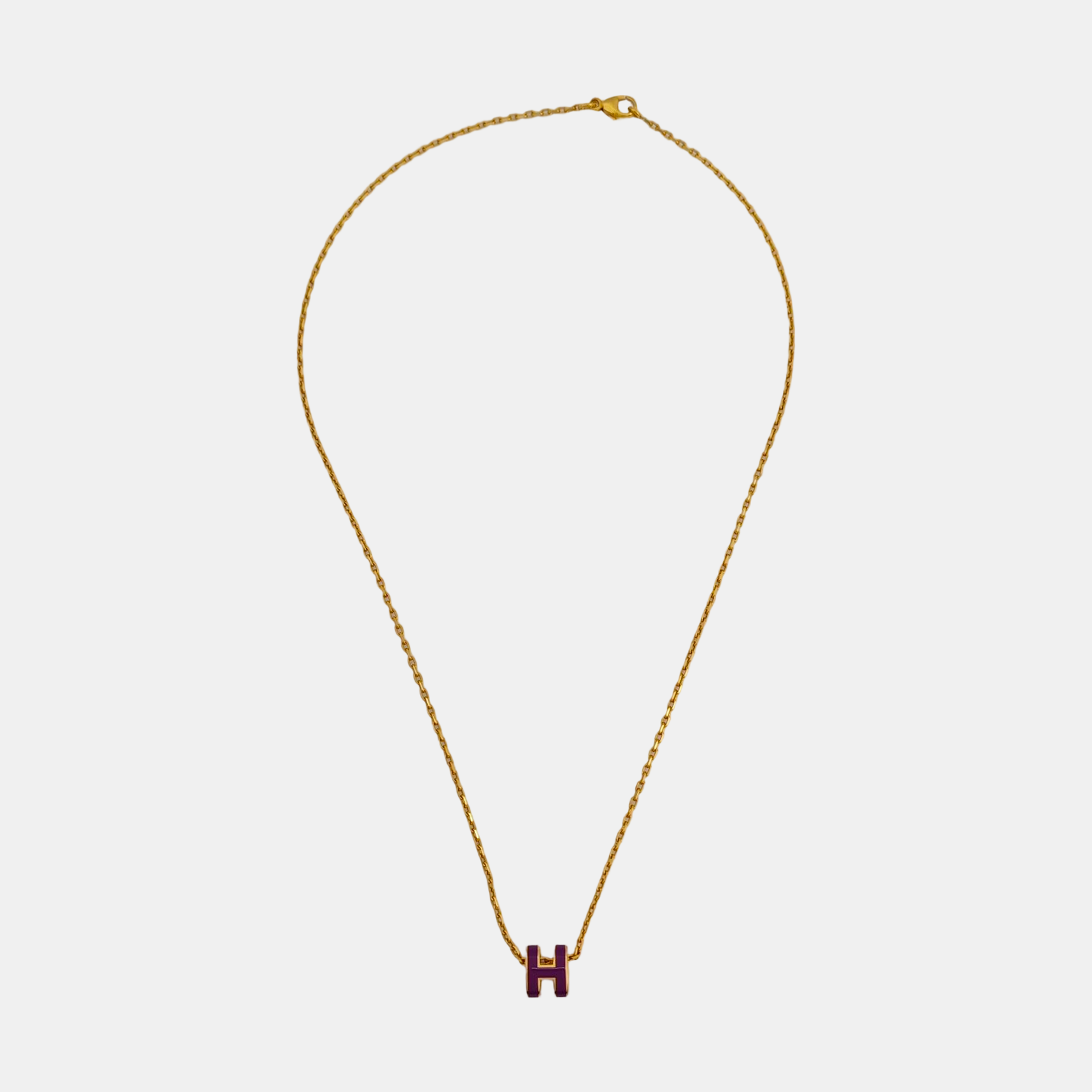 Pop H Metal Gold Necklace