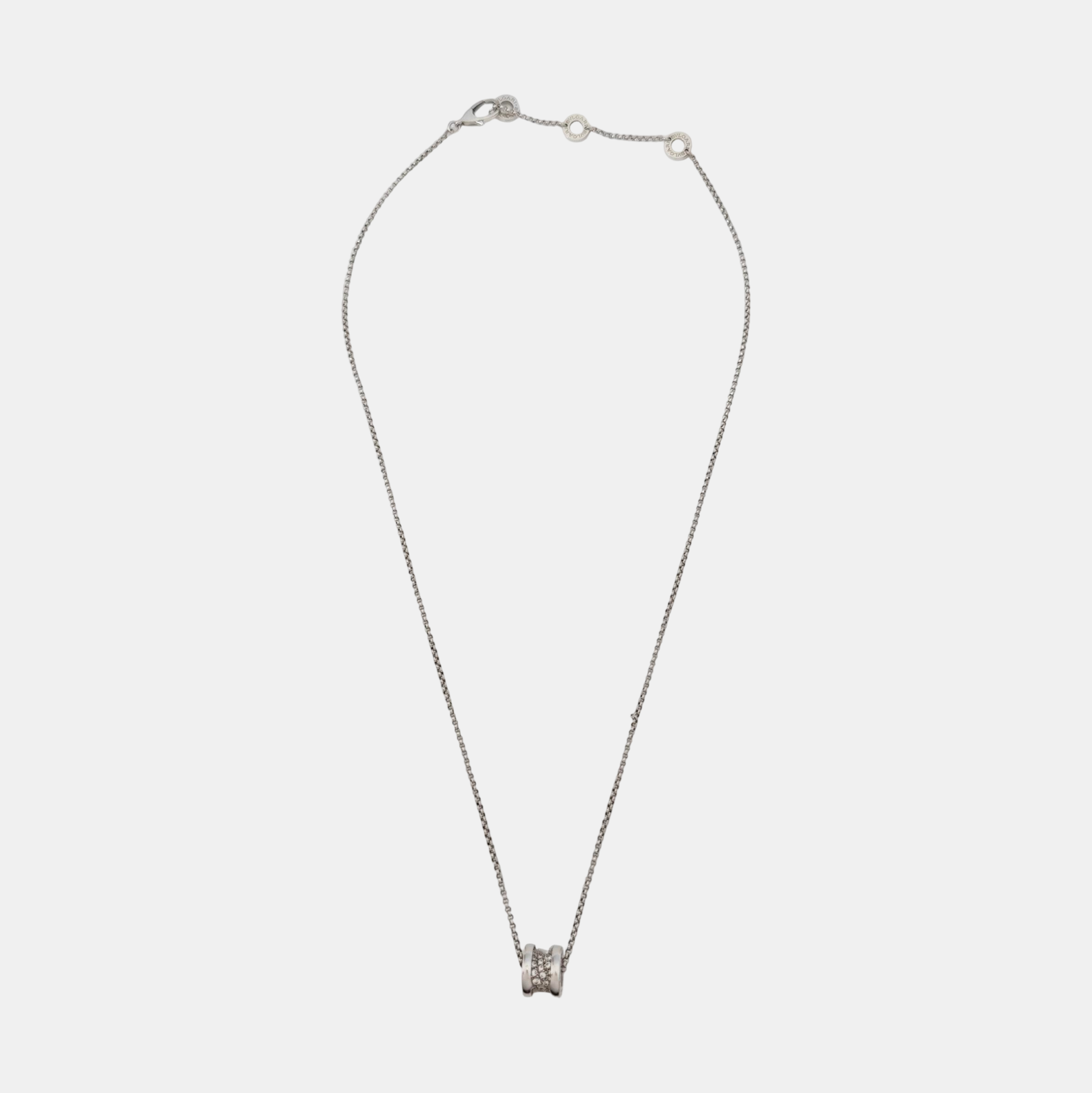 B.ZERO1 18k White Gold Silver Necklace