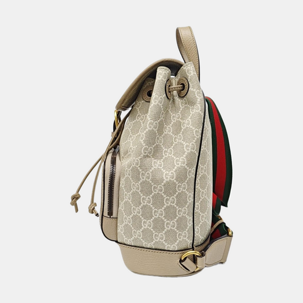 Monogram Coated Canvas Backpack Beige