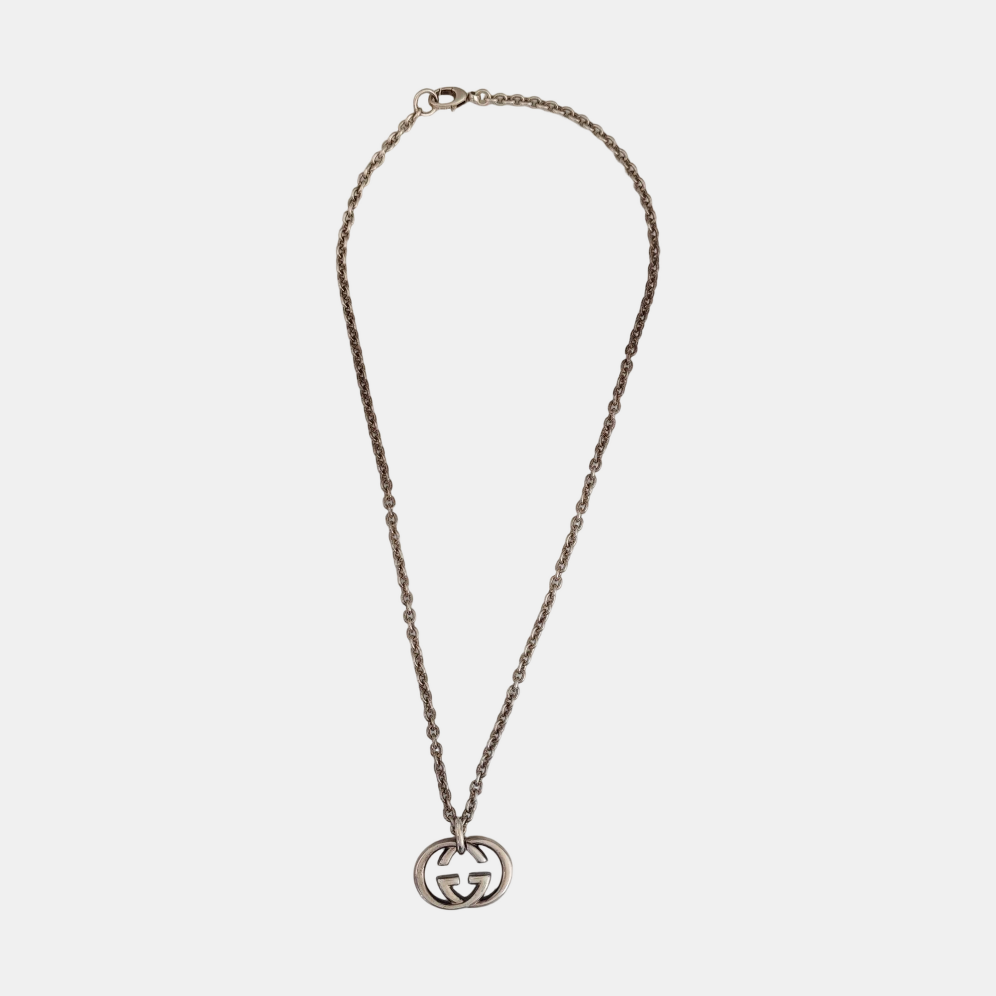 Interlocking G 925 Sterling Silver Necklace