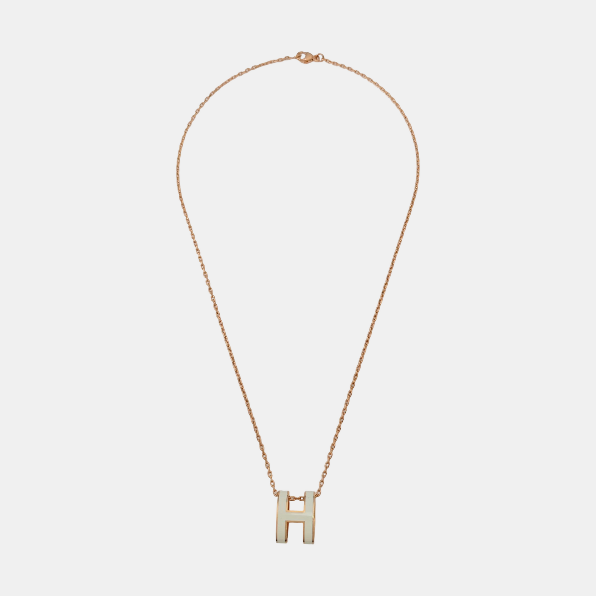 Pop H Metal Rose Gold Necklace