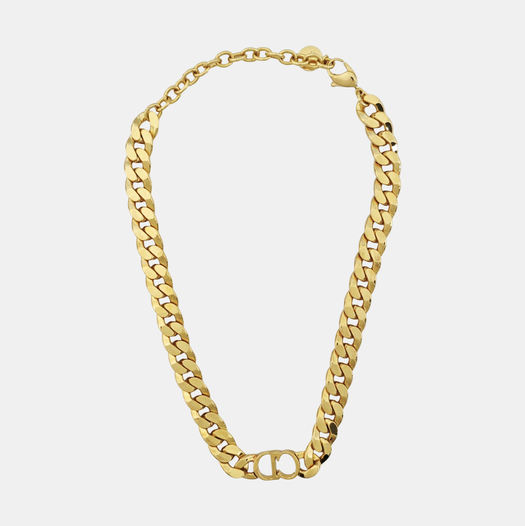 CD Icon Metal Gold Necklace
