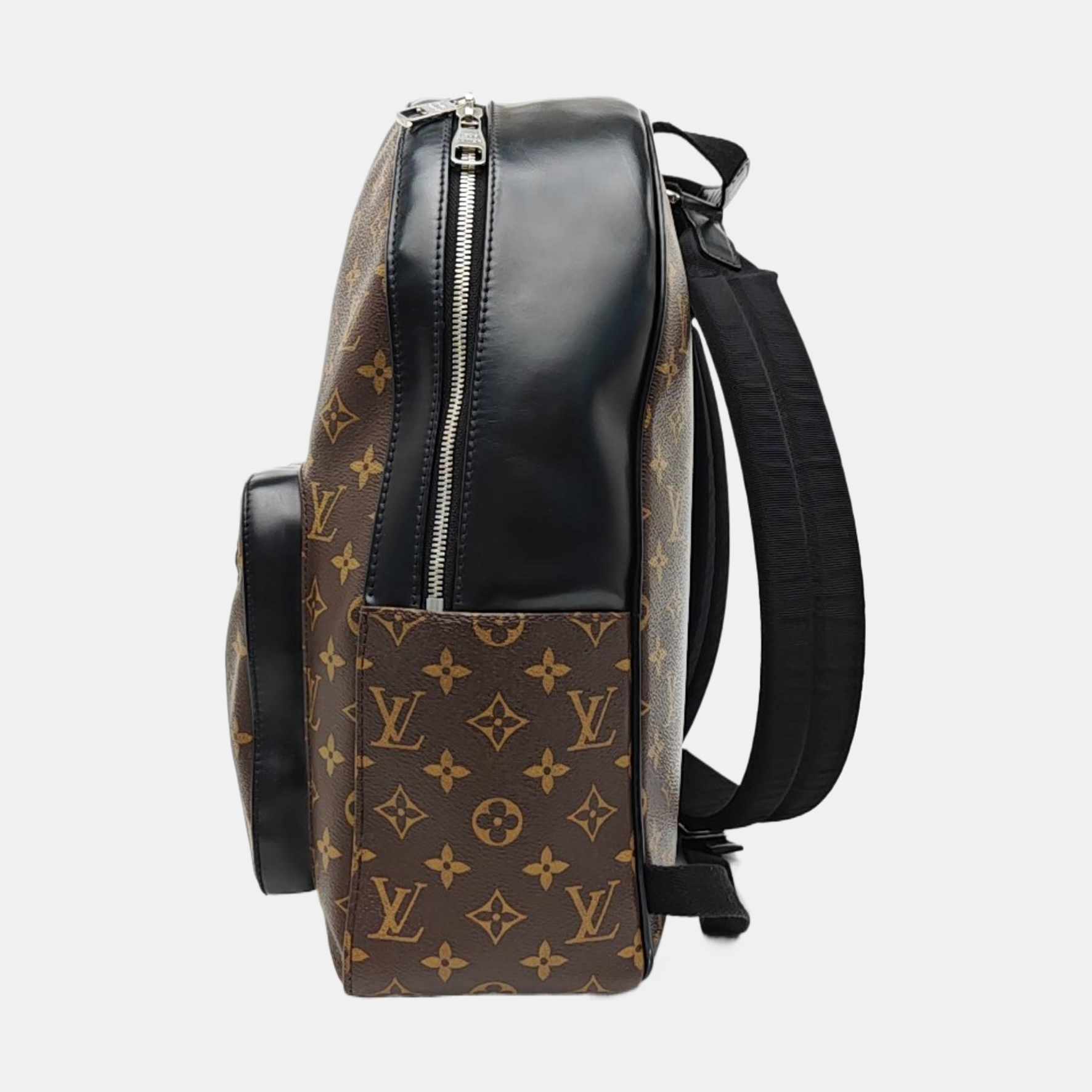 JOSH Monogram Coated Canvas Brown