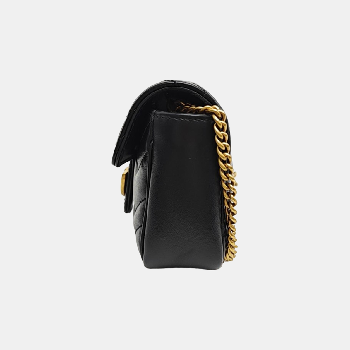 GG Marmont Mini Quilted Calfskin Black