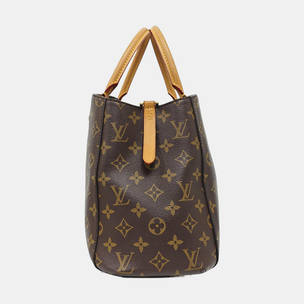 MONTAIGNE MM Monogram Coated Canvas Brown