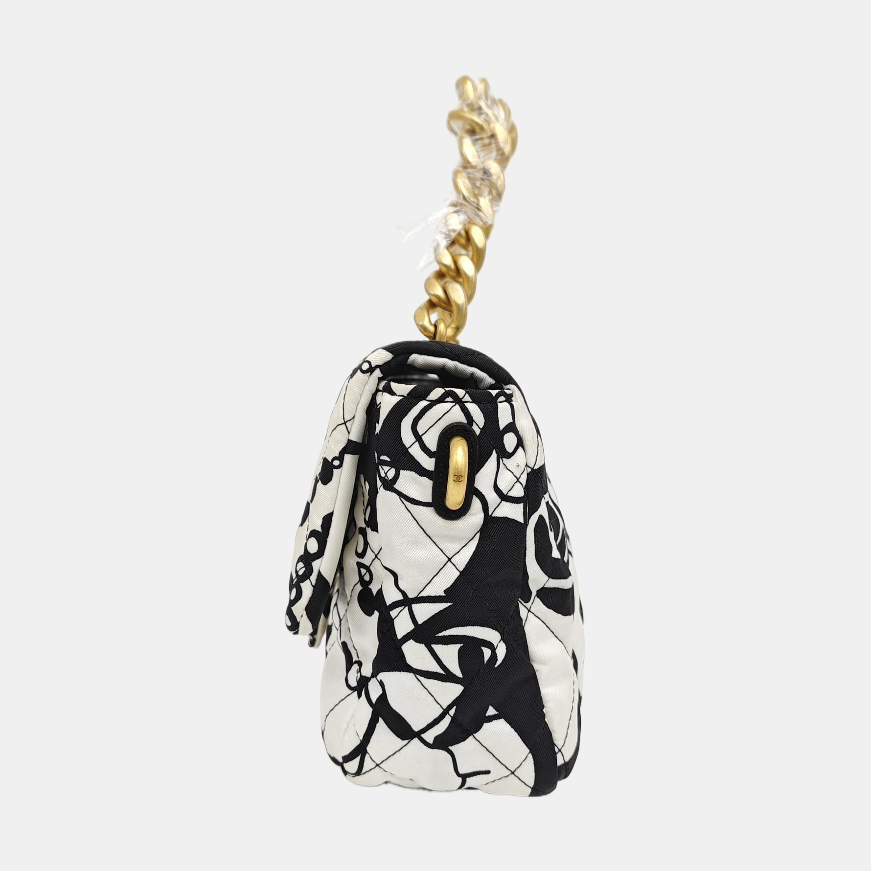 Fabric Shoulder Bag Mini White