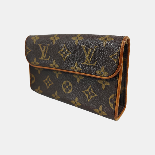FLORENTINE Monogram Coated Canvas Brown