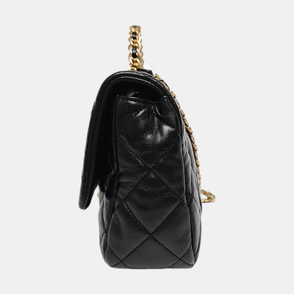 WOC Quilted Lambskin Black