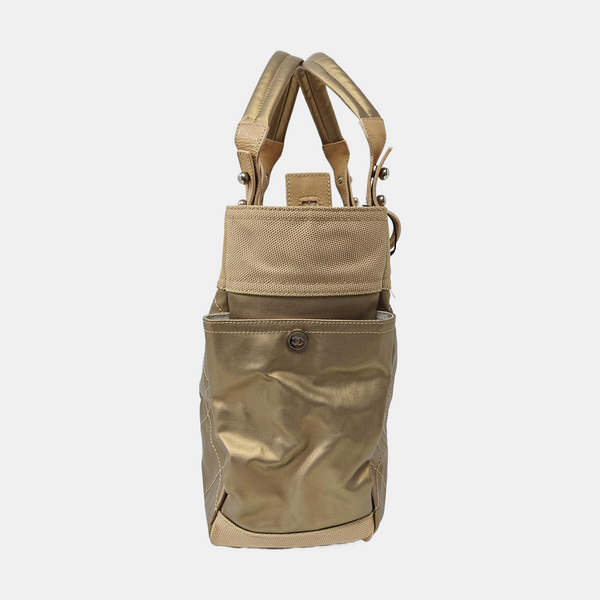 PARIS BIARRITZ Lona Revestida Acolchada Grande Beige