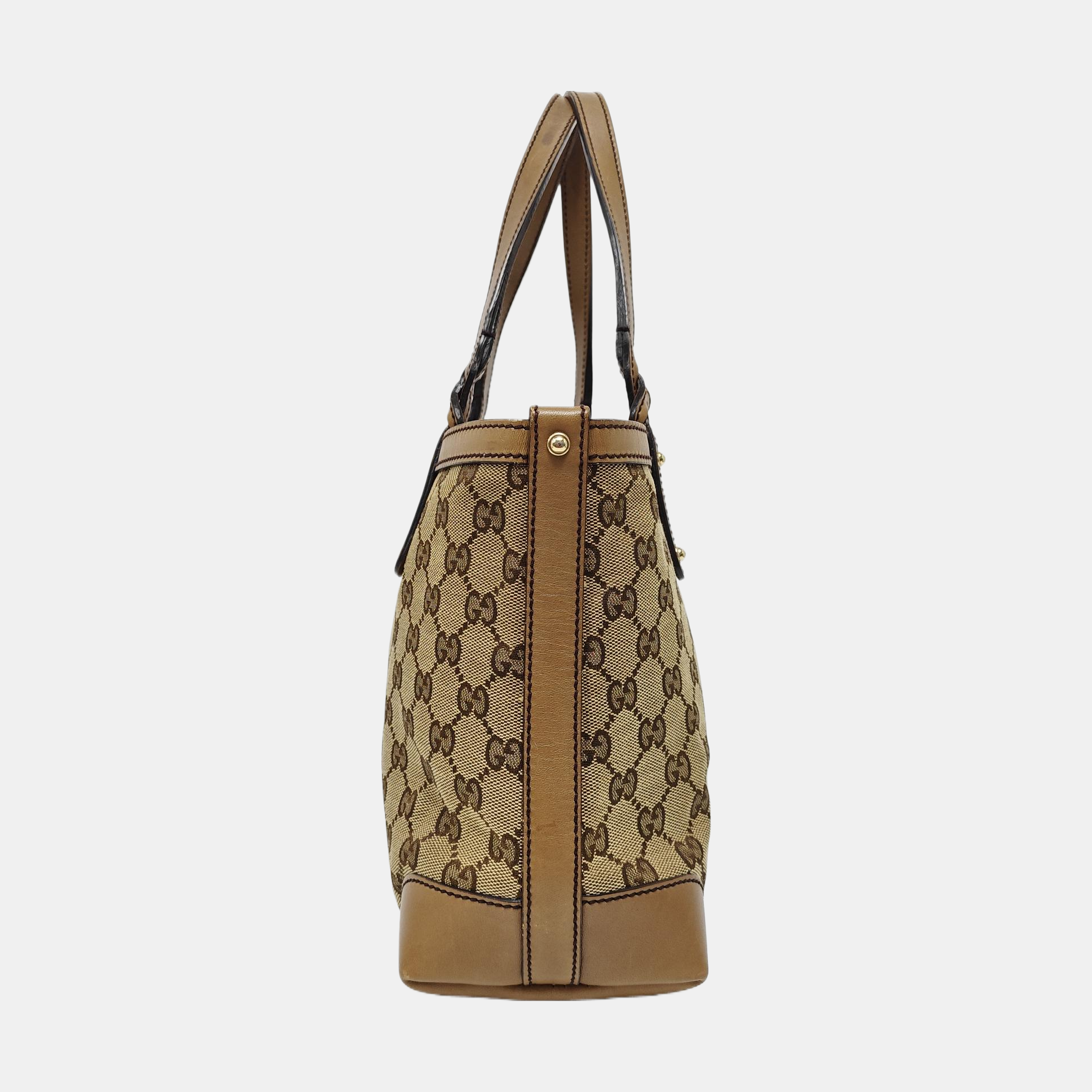 Monogram Canvas Shoulder Bag Brown