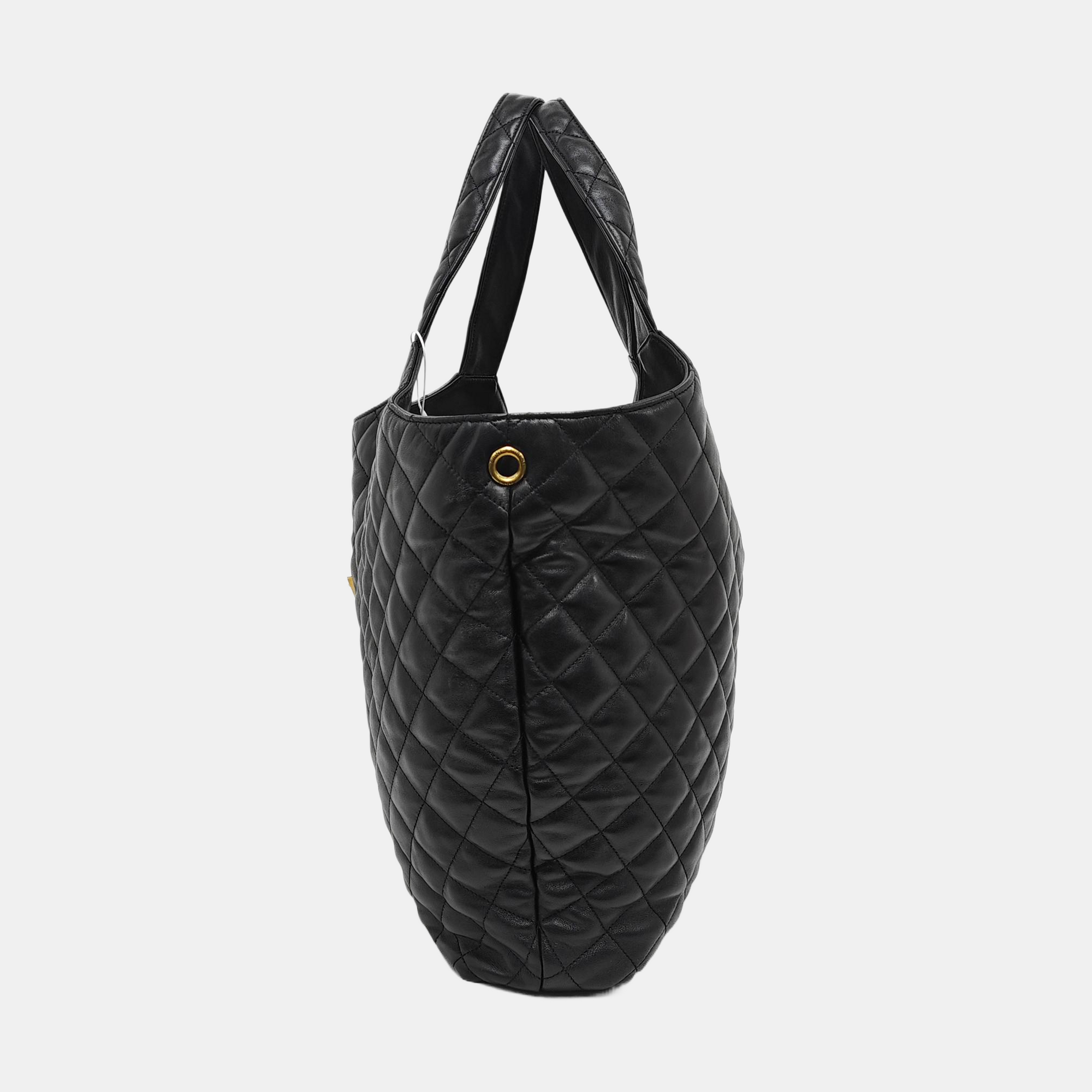 ICARE Extra Large Quilted Lambskin Black