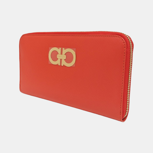 Gancini Calfskin Red Wallet