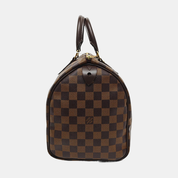 SPEEDY 30 Damier Ebene Coated Canvas Brown